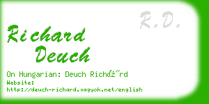 richard deuch business card